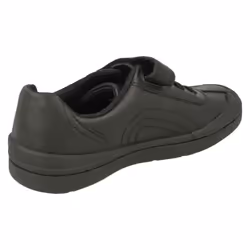 Boys Clarks Football Detailed School Shoes Rock Pass - Black, UK 11 Child