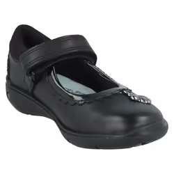 Girls Clarks Formal School Shoes Sea Shimmer T - Black, UK 7.5 Infant