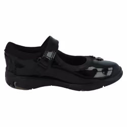 Girls Clarks Formal School Shoes Sea Shimmer T - Black, UK 7.5 Infant