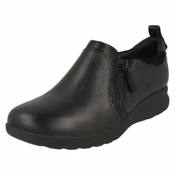 Mens Clarks Unstructured Lace Up Shoes Un Brawley Lace - Black, UK 7