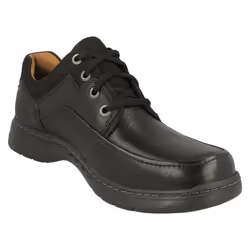 Mens Clarks Unstructured Lace Up Shoes Un Brawley Lace - Black, UK 8