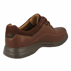 Mens Clarks Unstructured Lace Up Shoes Un Brawley Lace - Brown, UK 9.5