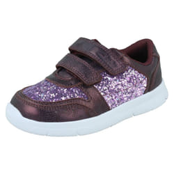 Girls Clarks Lightweight Trainers ATH Sonar - Lilac, UK 4.5 Infant
