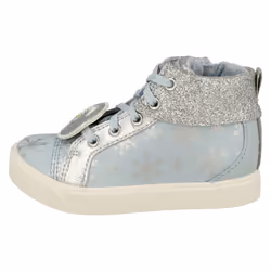 Girls Clarks Elsa Detailed Frozen Hi Top Trainers City Ice T - Blue, UK 4 Infant