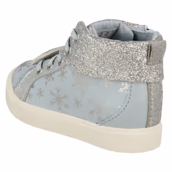 Girls Clarks Elsa Detailed Frozen Hi Top Trainers City Ice T - Blue, UK 5 Infant