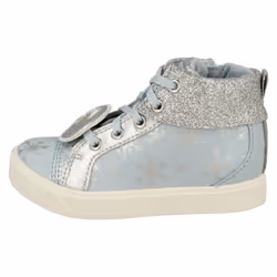 Girls Clarks Elsa Detailed Frozen Hi Top Trainers City Ice T - Blue, UK 5.5 Infant
