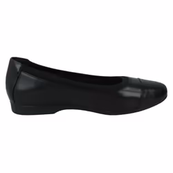 Ladies Clarks Flat Ballerinas Un Darcey Cap2 - Black, UK 4