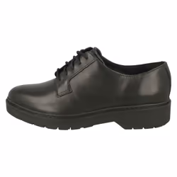 Ladies Clarks Chunky Sole Lace Up Shoes Witcombe Lace - Black, UK 4.5