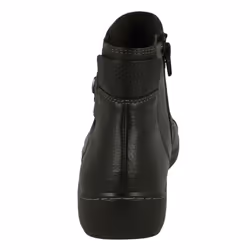 Ladies Clarks Strap Detailed Ankle Boots Cora Tropic - Black, UK 4.5