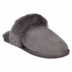 Ladies Clarks Cosy Mule Slippers Warm Lux - Grey, UK 4