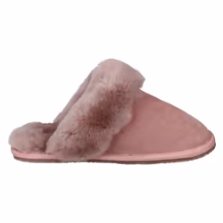 Ladies Clarks Cosy Mule Slippers Warm Lux - Pink, UK 4