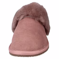 Ladies Clarks Cosy Mule Slippers Warm Lux - Pink, UK 8