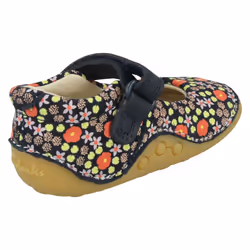 Girls Clarks Casual First Shoes Tiny Mist - Navy, UK 2 Infant