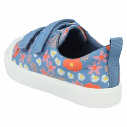 Girls Clarks Casual Shoes City Bright - Blue Floral Textile - UK Size 4.5F - EU Size 20.5 - US Size 5M - Blue, UK 8.5 Child