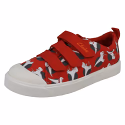 Girls Clarks Machine Washable Casual Shoes City Vibe - Blue, UK 1 Child