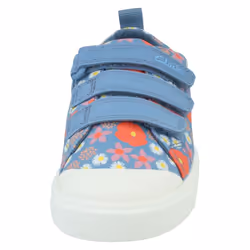 Girls Clarks Machine Washable Casual Shoes City Vibe - Blue, UK 10 Child