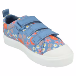 Girls Clarks Machine Washable Casual Shoes City Vibe - Blue, UK 1 Child