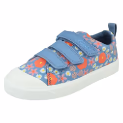 Girls Clarks Machine Washable Casual Shoes City Vibe - Blue, UK 13.5 Child