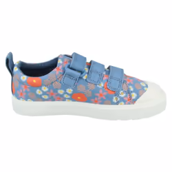Girls Clarks Machine Washable Casual Shoes City Vibe - Blue, UK 13.5 Child