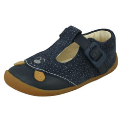 Girls Clarks Casual First Shoes Roamer Cub - Navy, UK 3 Infant