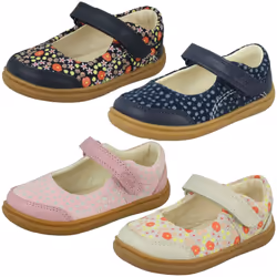 Girls Clarks Casual Shoes Flash Bright - Ivory, UK 4.5 Infant