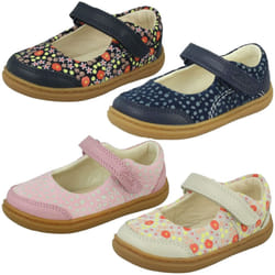 Girls Clarks Casual Shoes Flash Bright - Ivory, UK 4.5 Infant