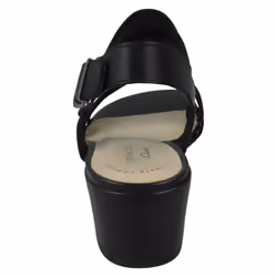 Ladies Clarks Heeled Slingback Sandals Caroleigh Bess - Black, UK 7