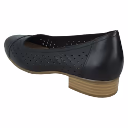 Ladies Clarks Flat Loafer Shoes Juliet Cedar - Black, UK 5