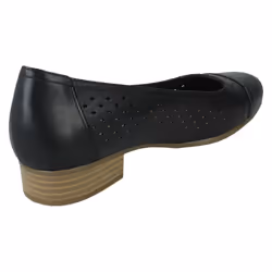 Ladies Clarks Flat Loafer Shoes Juliet Cedar - Black, UK 6