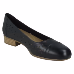Ladies Clarks Flat Loafer Shoes Juliet Cedar - Black, UK 6