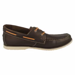 Mens Clarks Lace Up Deck Shoes Noonan Lace - Brown, UK 10