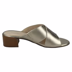 Ladies Clarks Casual Backless Sandals Caroleigh Erin - Gold, UK 5.5