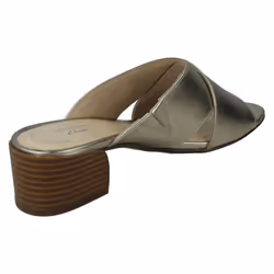 Ladies Clarks Casual Backless Sandals Caroleigh Erin - Gold, UK 5.5