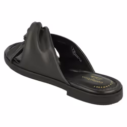 Ladies Clarks Knot Detailed Mule Sandals Reyna Twist - Black, UK 6