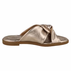 Ladies Clarks Knot Detailed Mule Sandals Reyna Twist - Gold, UK 6