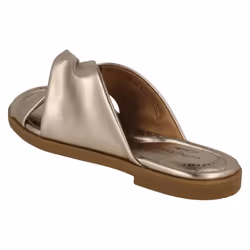 Ladies Clarks Knot Detailed Mule Sandals Reyna Twist - Gold, UK 7