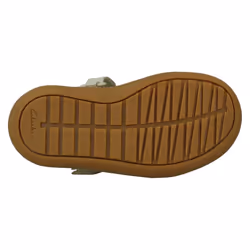 Girls Clarks Mary Jane Shoes Flash Stripe - Ivory, UK 7.5 Infant