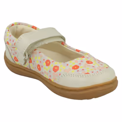 Girls Clarks Mary Jane Shoes Flash Stripe - Ivory, UK 7.5 Infant