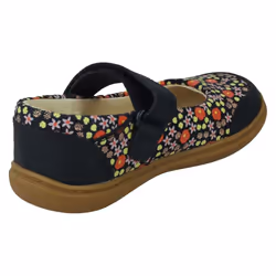 Girls Clarks Mary Jane Shoes Flash Stripe - Navy, UK 7.5 Infant