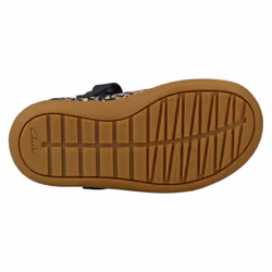 Girls Clarks Mary Jane Shoes Flash Stripe - Navy, UK 9 Child