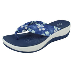 Ladies Clarks Cloud Steppers Toe Post Sandals Arla Glison - Blue, UK 8