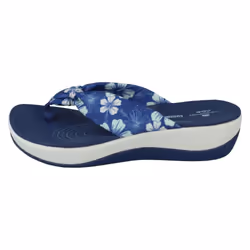 Ladies Clarks Cloud Steppers Toe Post Sandals Arla Glison - Blue, UK 8