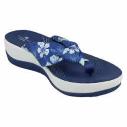 Ladies Clarks Cloud Steppers Toe Post Sandals Arla Glison - Blue, UK 8