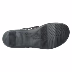 Ladies Clarks Backless Toe-Post Sandals Laurieann Gema - Black, UK 6.5
