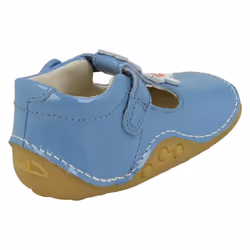 Girls Clarks Casual First Shoes Tiny Flower - Blue, UK 2 Infant