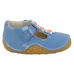 Girls Clarks Casual First Shoes Tiny Flower - Blue, UK 2.5 Infant