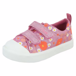 Girls Clarks Casual Shoes City Bright - Blue Floral Textile - UK Size 4.5F - EU Size 20.5 - US Size 5M - Pink Floral Glitter, ...