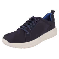 Childrens Clarks Casual Trainers Fawn Solo - Navy, UK 4 Infant