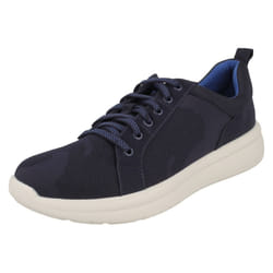 Childrens Clarks Casual Trainers Fawn Solo - Navy, UK 4 Infant