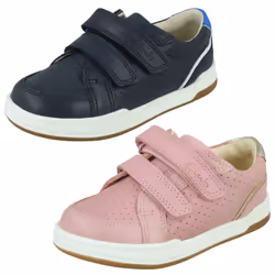 Childrens Clarks Casual Trainers Fawn Solo - Navy, UK 4.5 Infant
